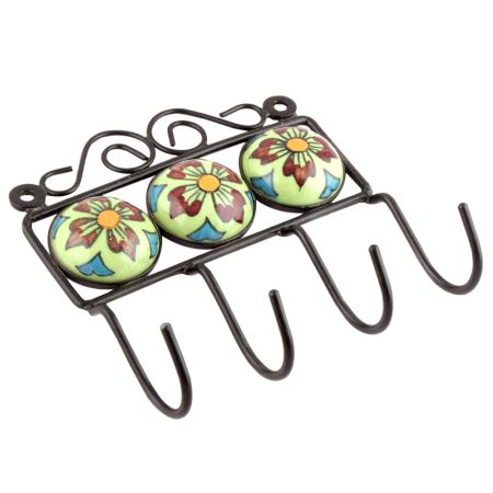 Mixed Ceramic Floral Tiles Hooks Online
